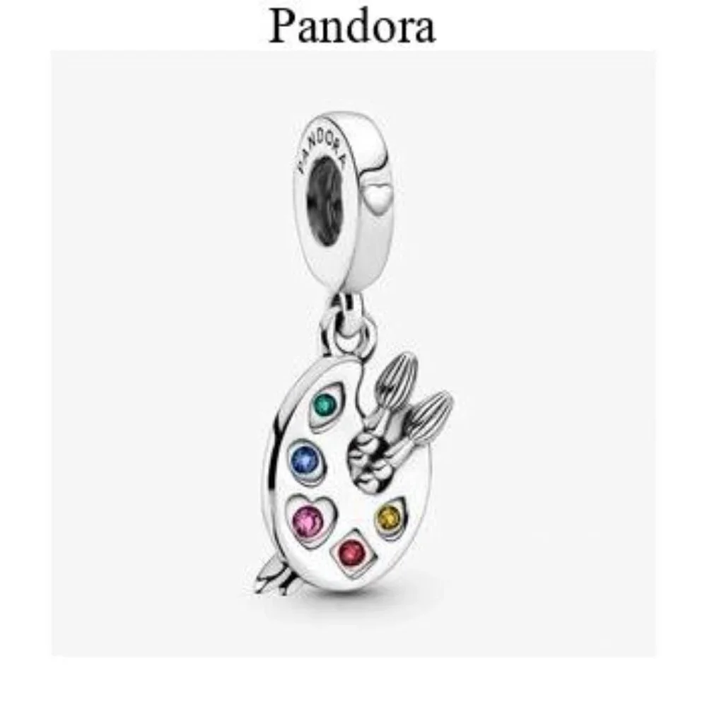 Pandora Silver Bracelet Charm with Multicolor Accents